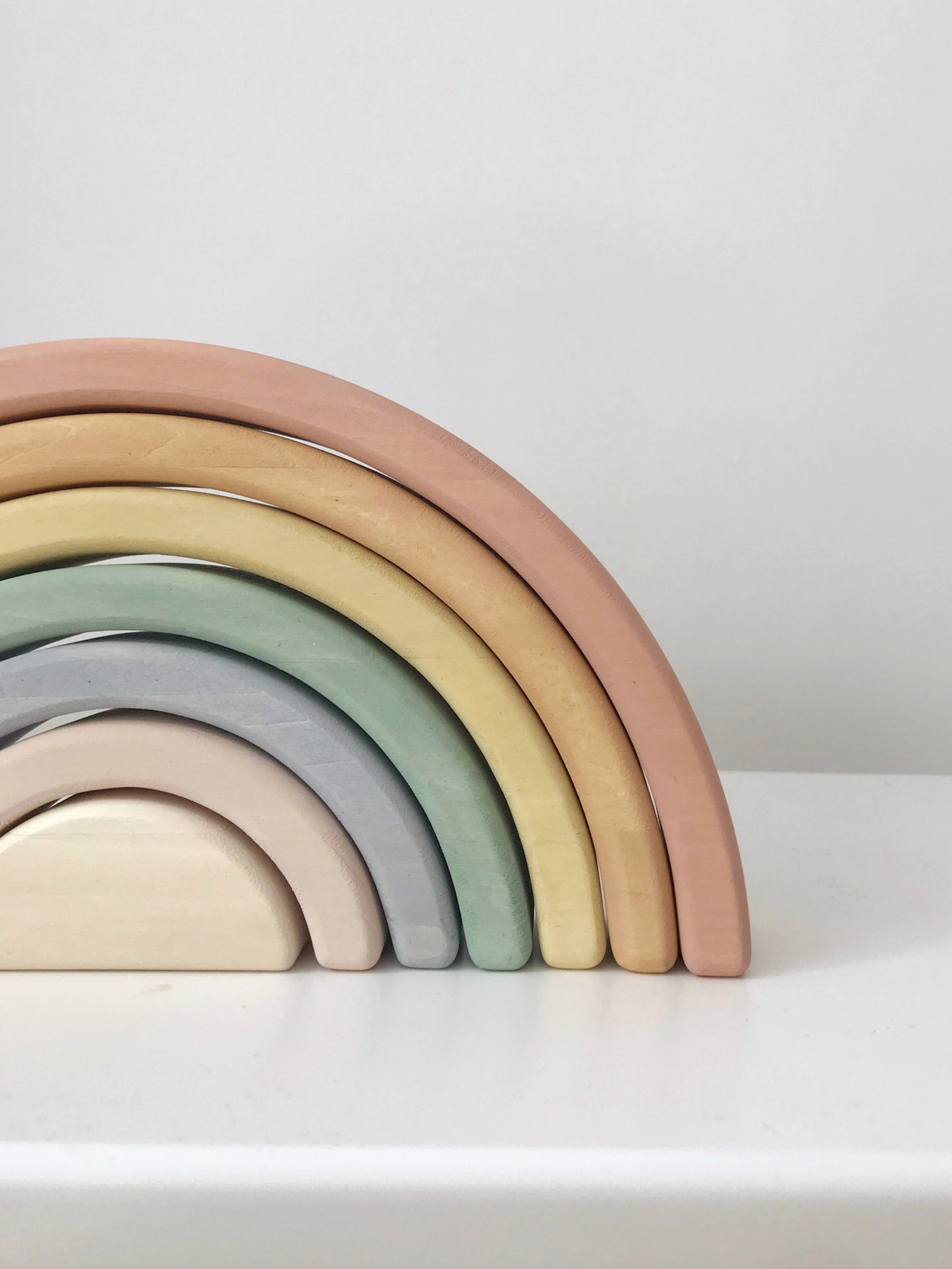 Wooden Rainbow Stacker - Pastel