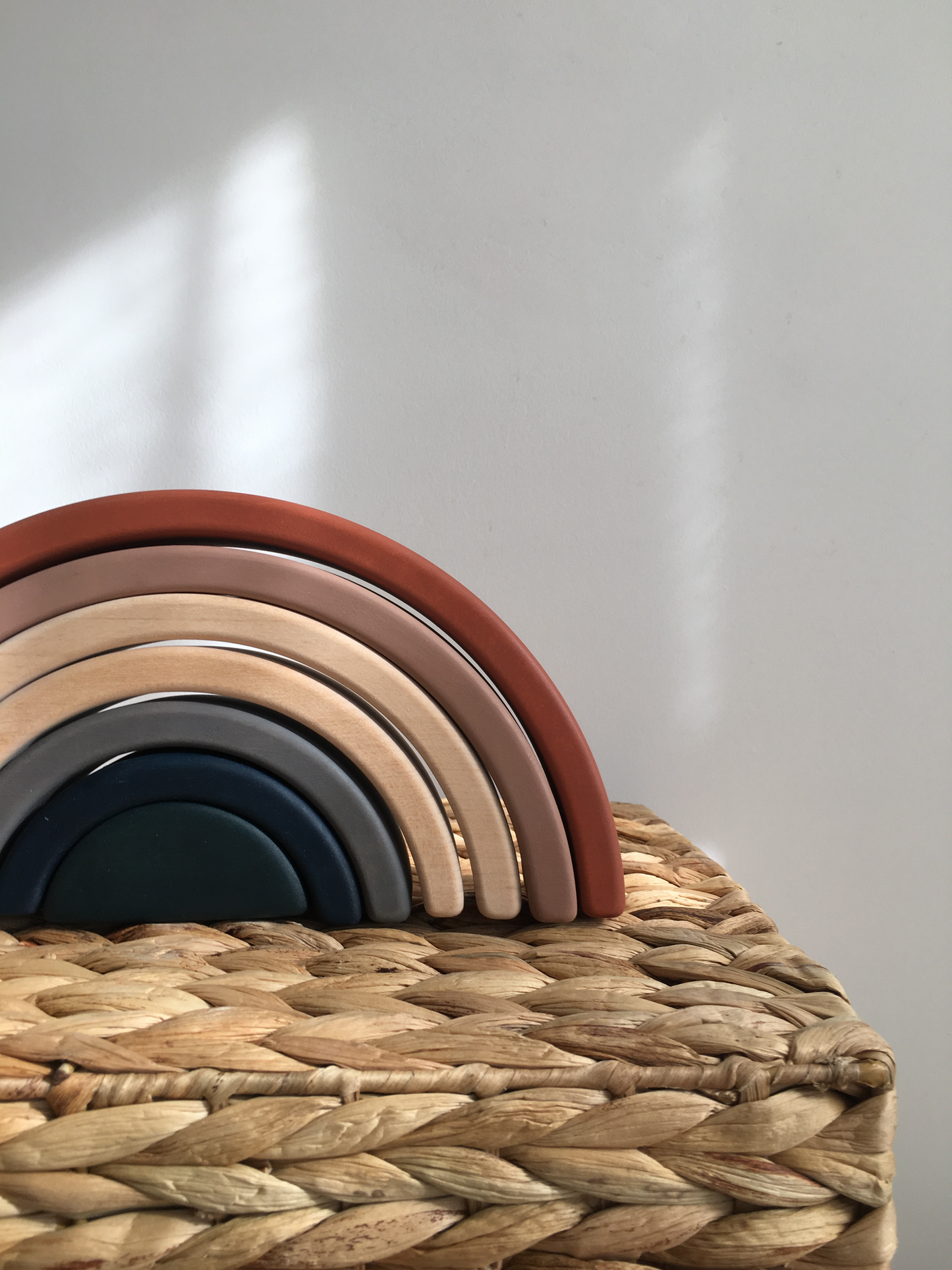 Wooden Rainbow Stacker - Terracotta