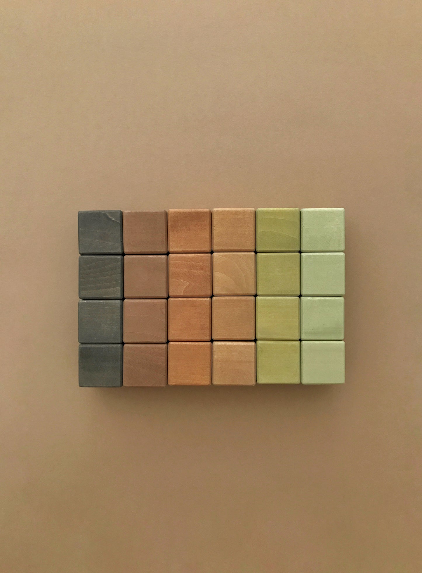 Wooden Cubes Set - Olive