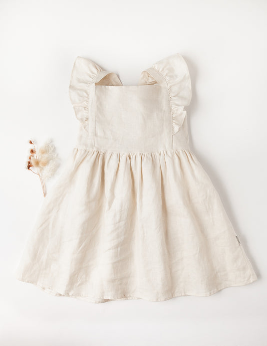 My Little Sunshine Linen Dress - Ivory