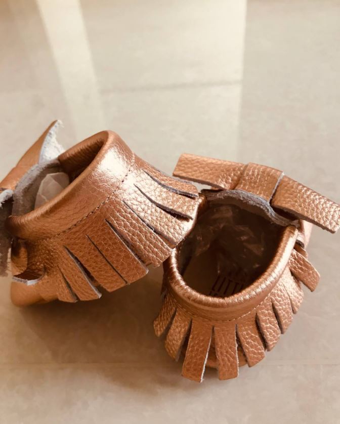 Soft-Sole Bow Leather Moccasins
